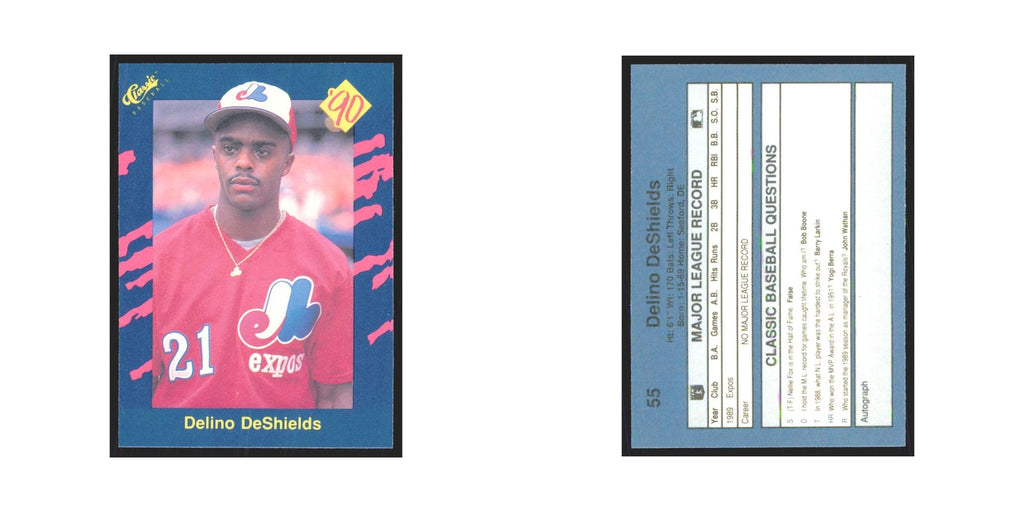 1990 Classic Delino Deshields Montreal Expos #55