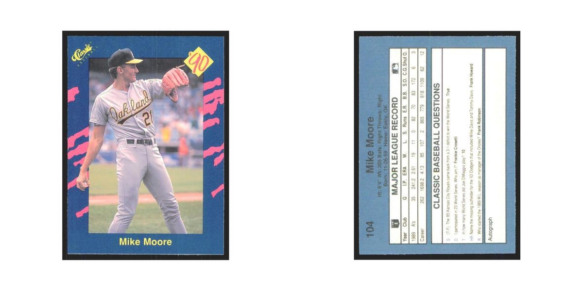 1990 Classic Mike Moore Athletics #104