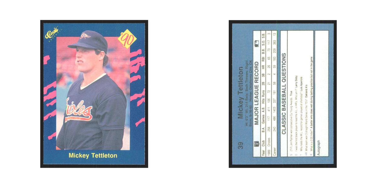 1990 Classic Mickey Tettleton Orioles #39