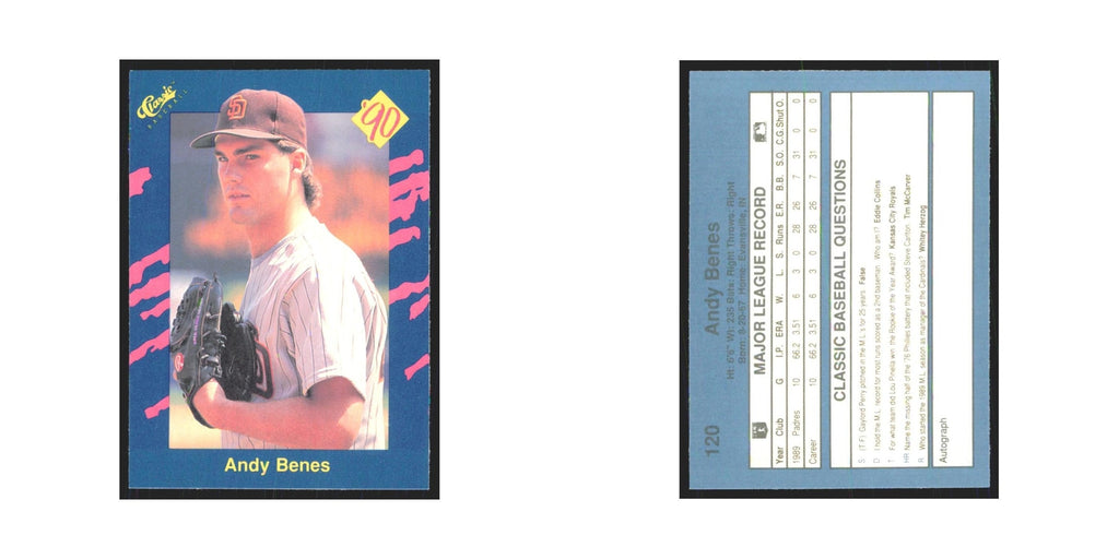 1990 Classic Andy Benes Padres #120