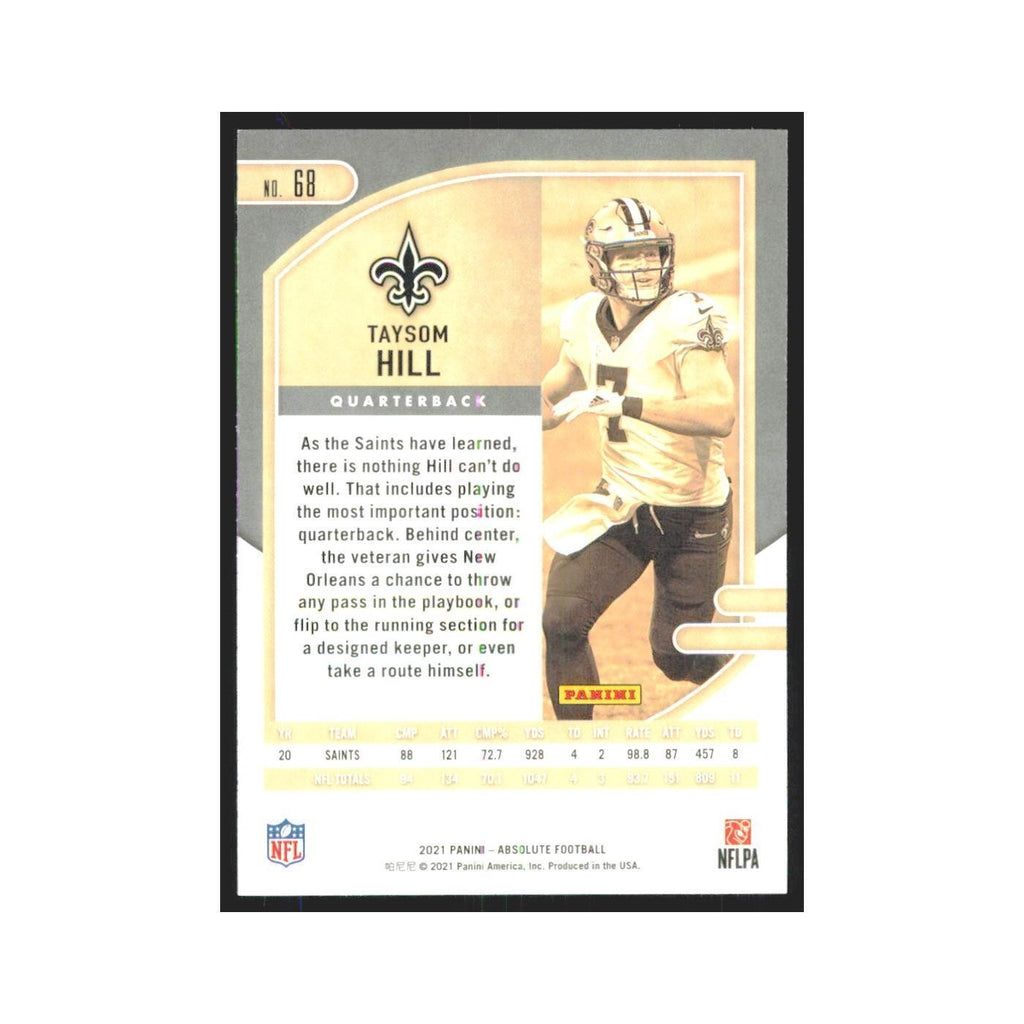 2021 Panini Absolute Taysom Hill Saints #68