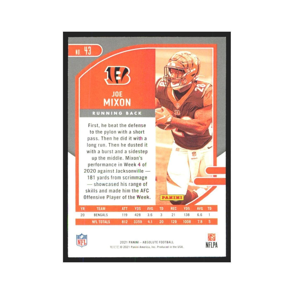2021 Panini Absolute Joe Mixon Bengals #43