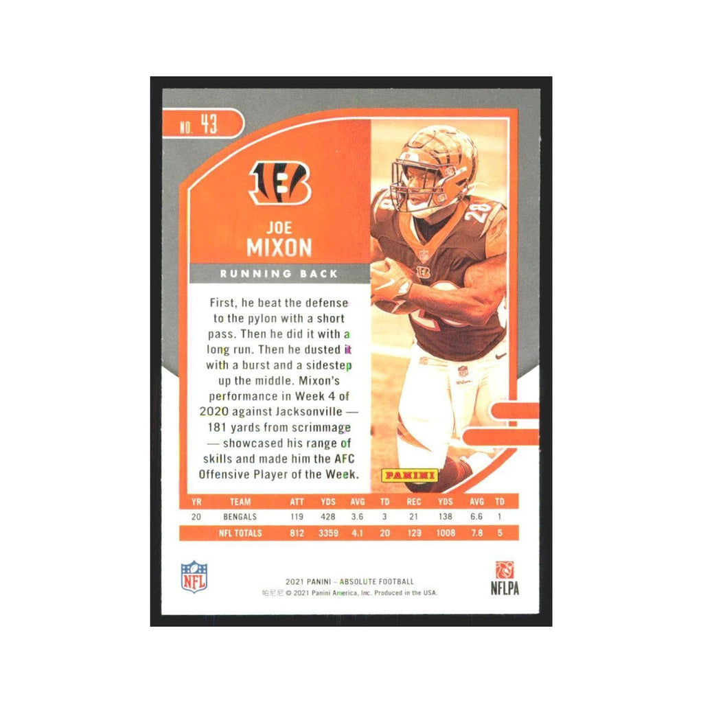 2021 Panini Absolute Joe Mixon Bengals #43