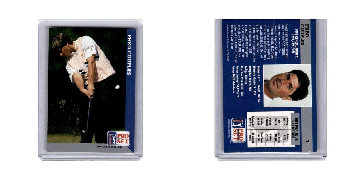 Fred Couples 1991 Pro Set Golf PGA #1 Baseball Card NM