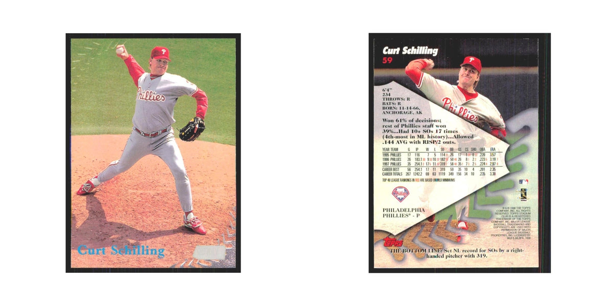 1998 Stadium Club Curt Schilling Phillies #59