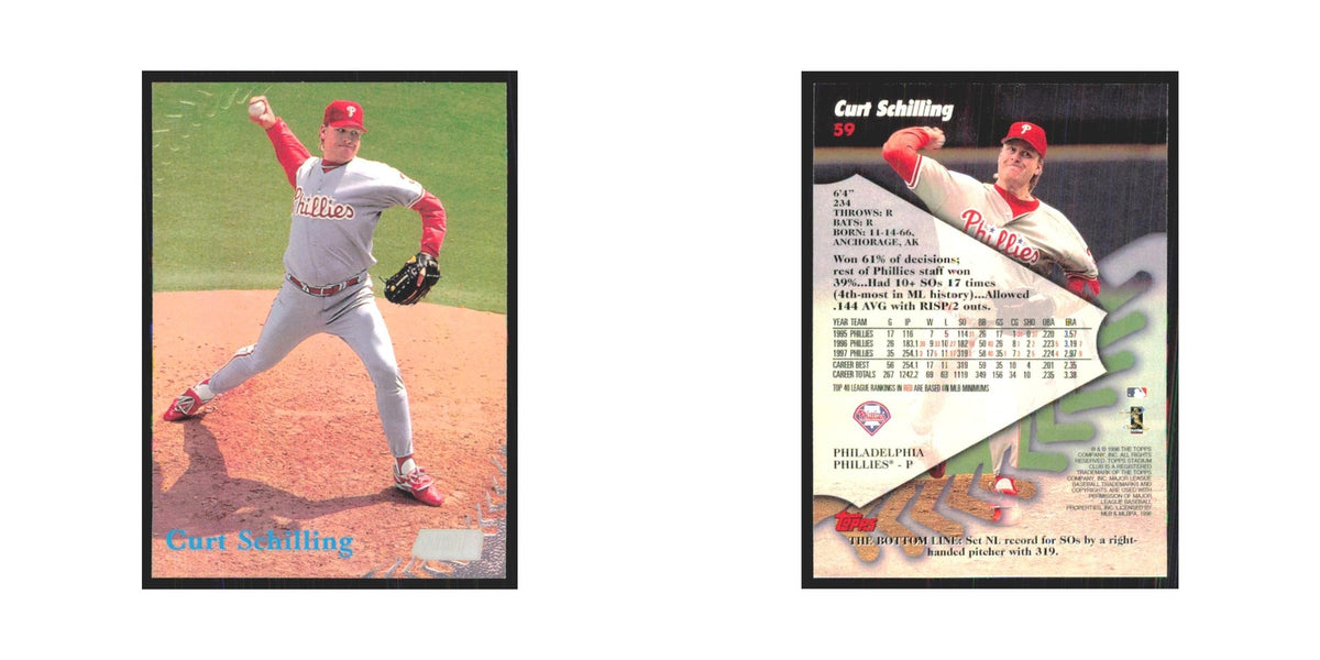 1998 Stadium Club Curt Schilling Phillies #59