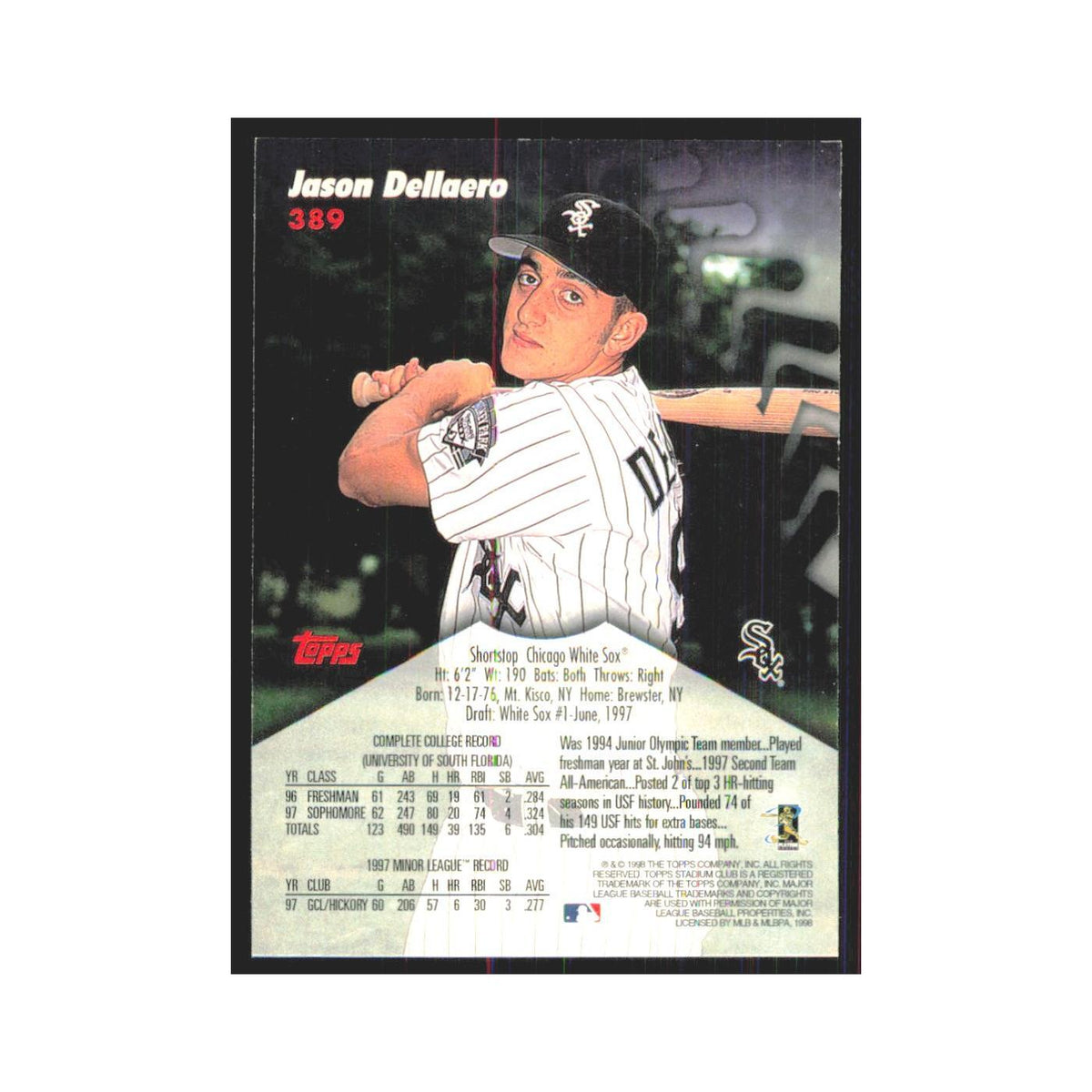 1998 Stadium Club Jason Rakers Indians #389