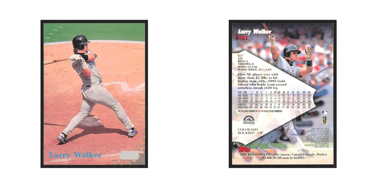 1998 Stadium Club Larry Walker Rockies #163