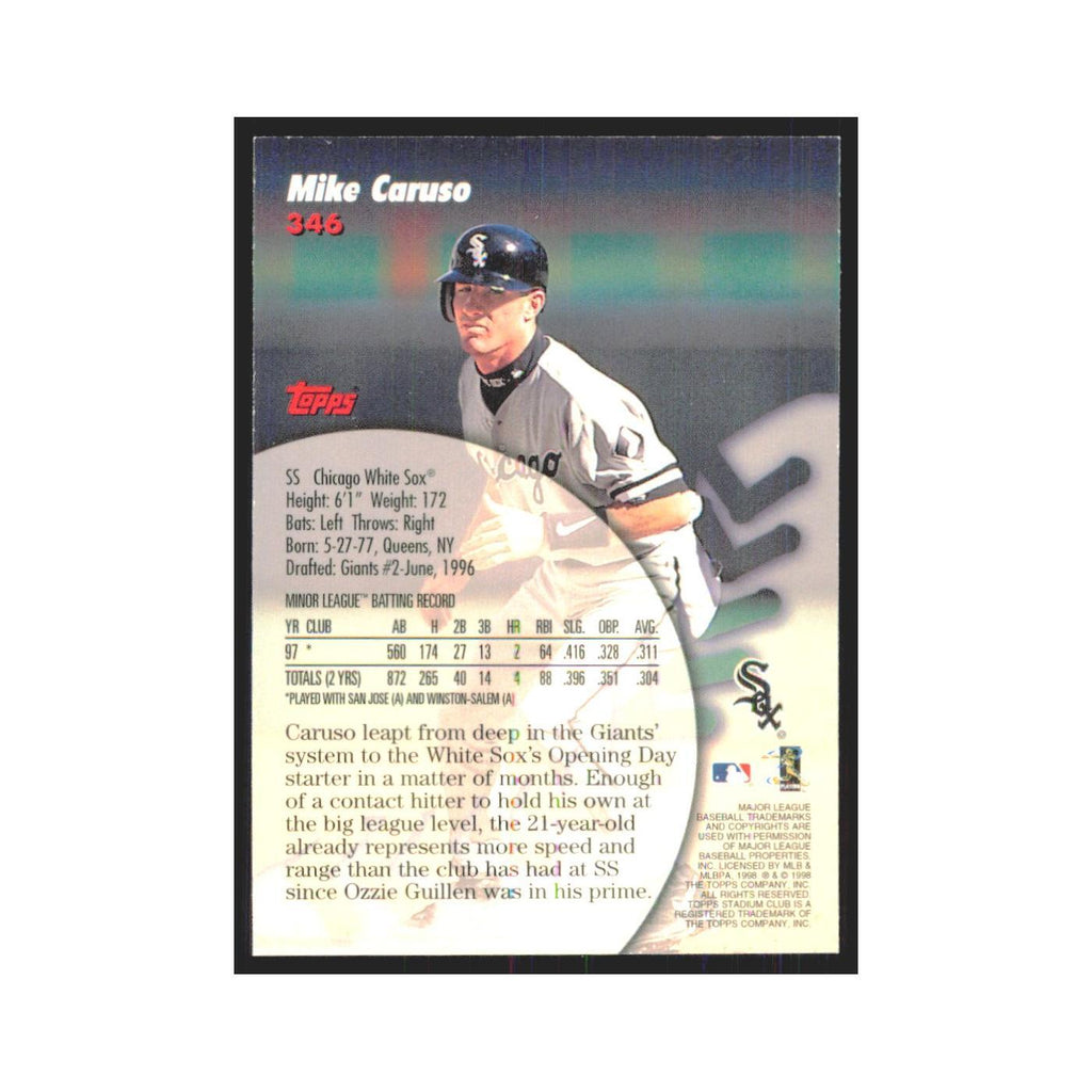 1998 Stadium Club Mike Caruso White Sox #346