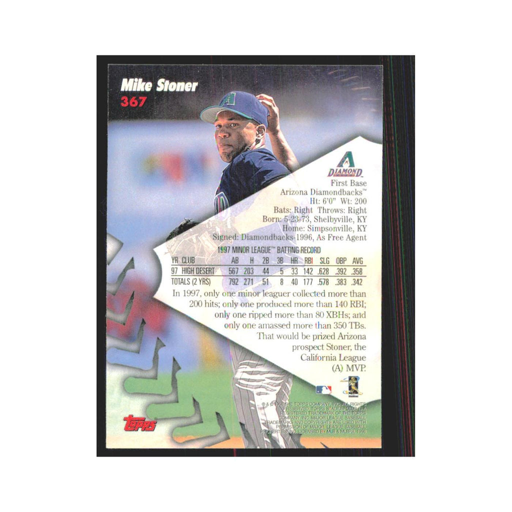 1998 Stadium Club Mike Stoner Diamondbacks #367