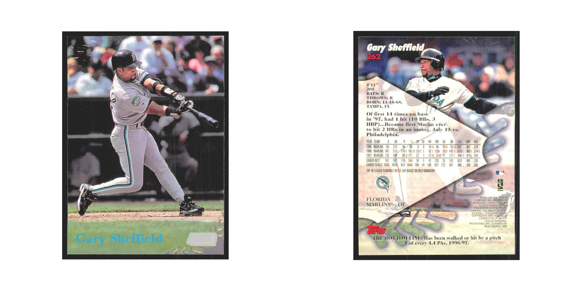 1998 Stadium Club Gary Sheffield Florida Marlins #262