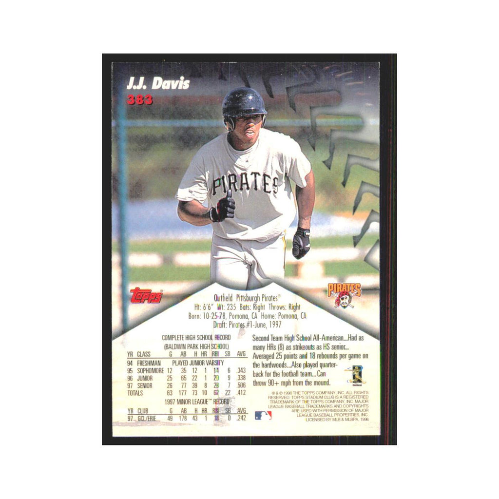 1998 Stadium Club J.J. Davis Pirates #383