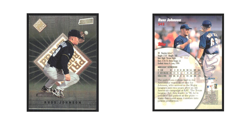 1998 Stadium Club Russ Johnson Astros #342