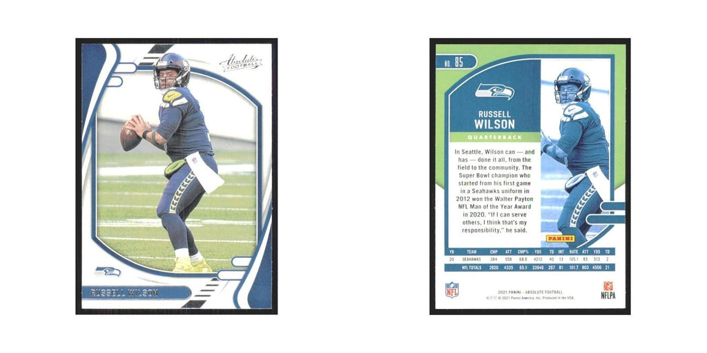 2021 Panini Absolute Russell Wilson Seahawks #85