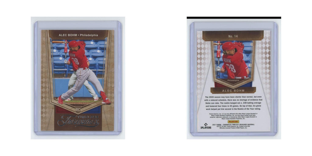 Alec Bohm Rookie 2021 Panini Chronicles Timeless Treasures #14 Phillies NM