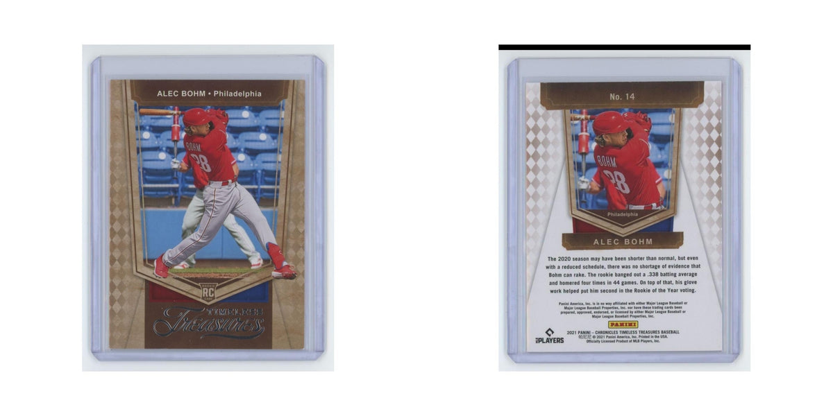Alec Bohm Rookie 2021 Panini Chronicles Timeless Treasures #14 Phillies NM