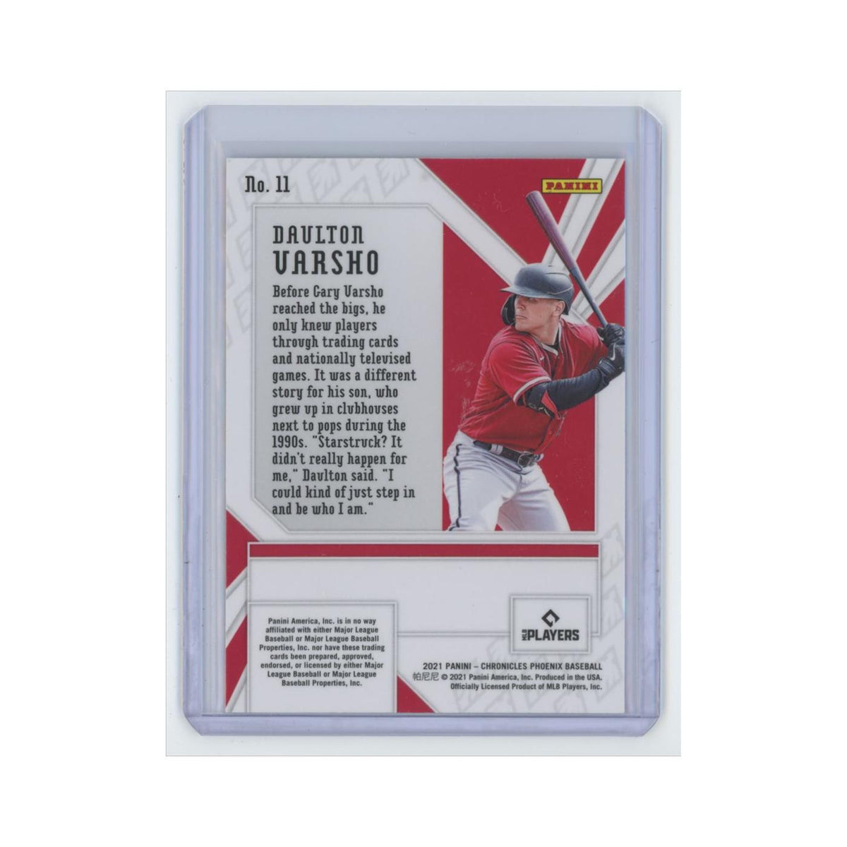 Daulton Varsho Rookie 2021 Panini Chronicles Phoenix #11 Arizona Diamondbacks NM