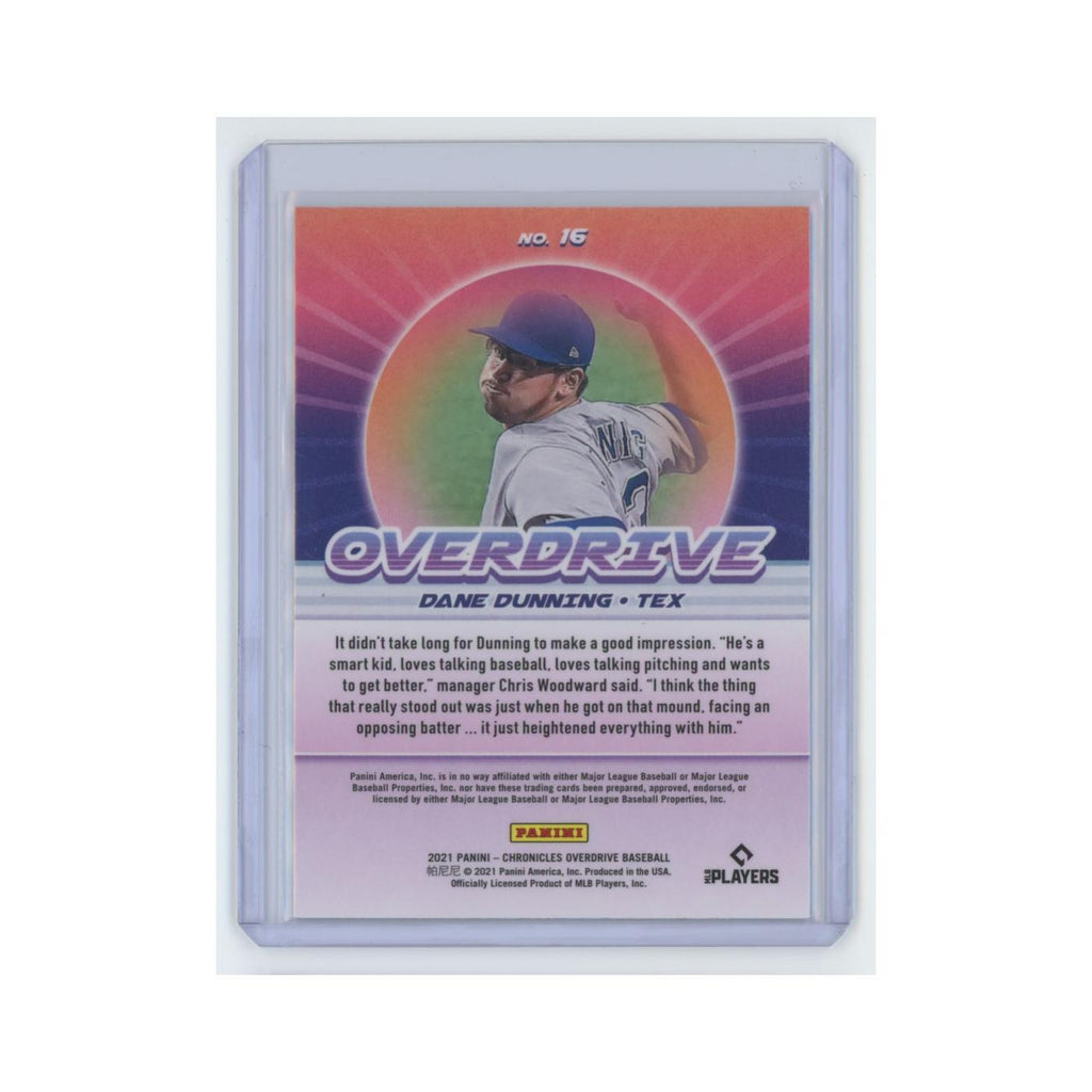 Dane Dunning Rookie 2021 Panini Chronicles Overdrive #16 Texas Rangers NM