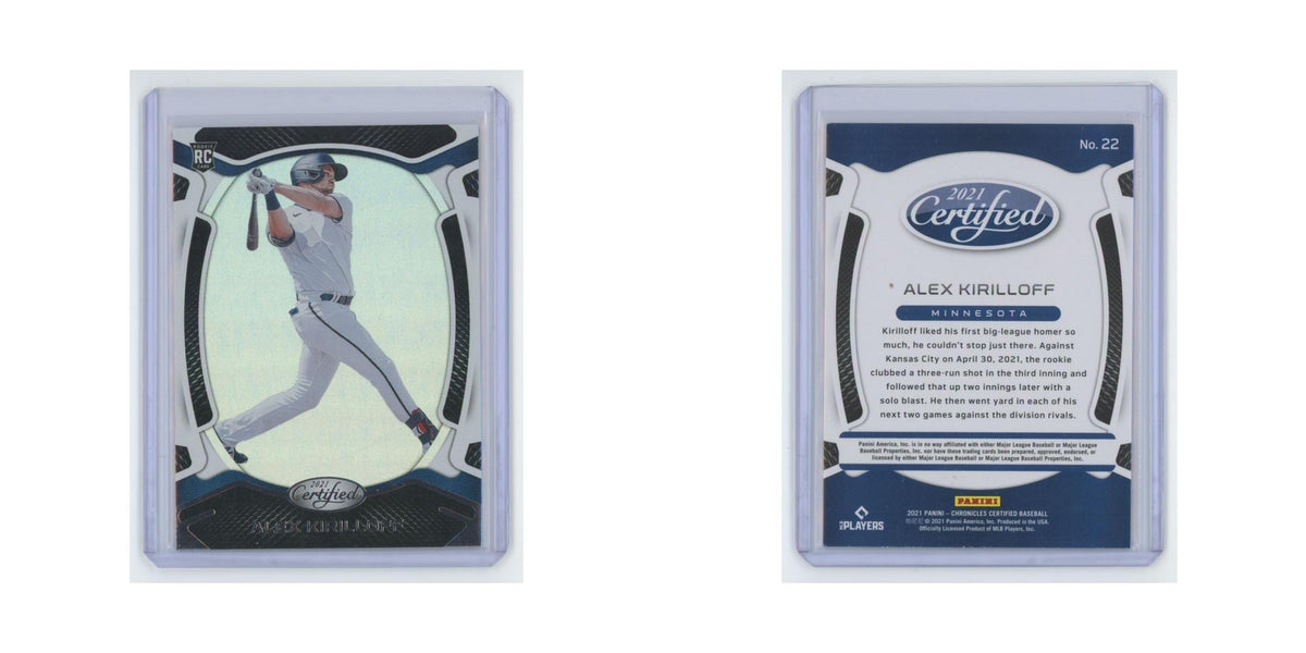 Alex Kirilloff Rookie 2021 Panini Chronicles Certified #22 Minnesota Twins NM