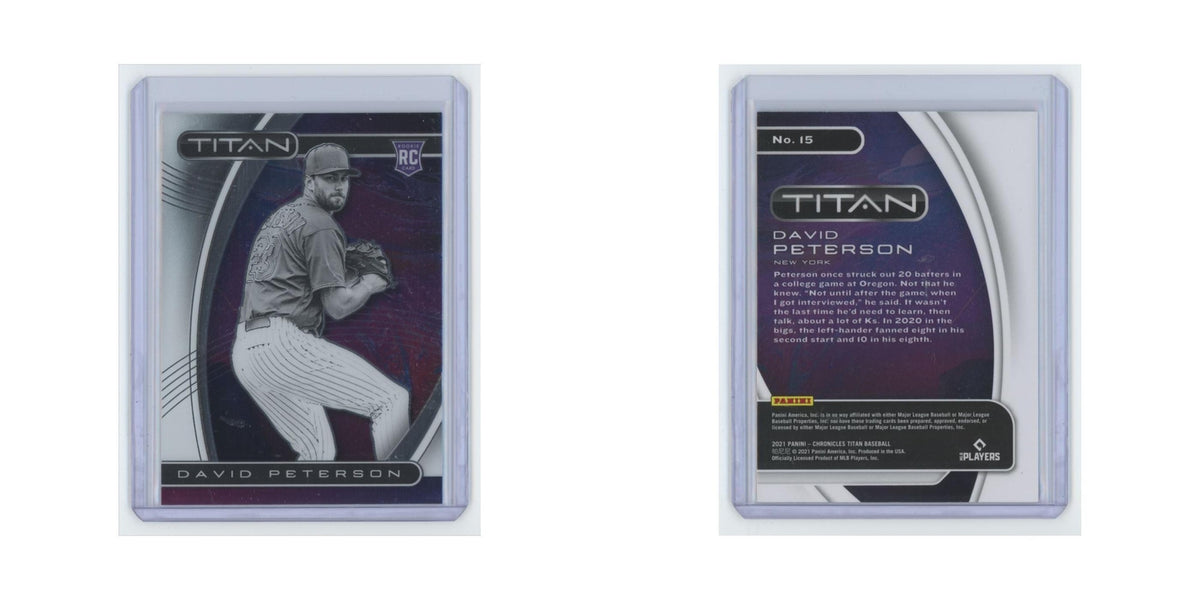 David Peterson Rookie 2021 Panini Chronicles Titan #15 New York Mets NM
