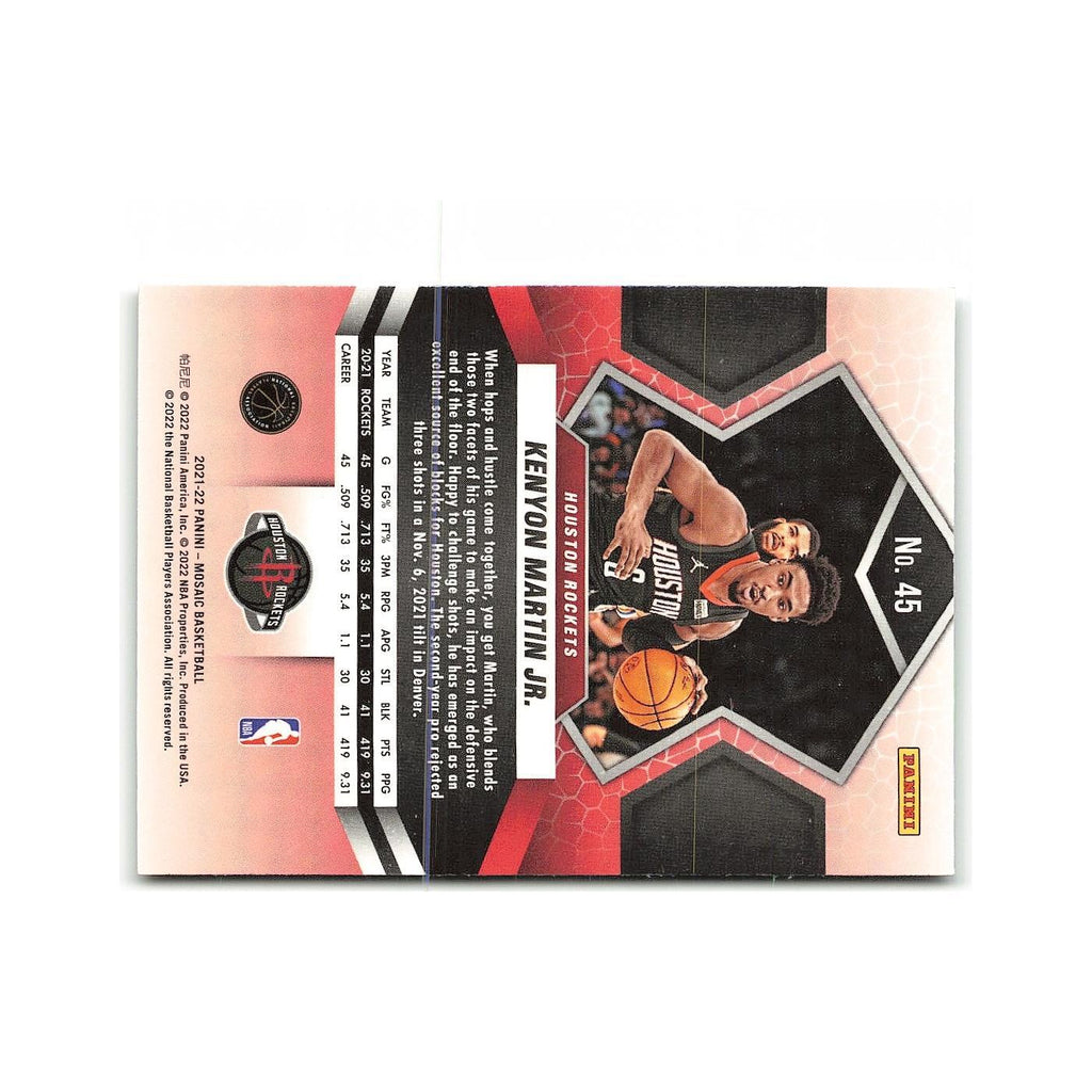 Kenyon Martin Jr. 2021 Panini Mosaic #45 Houston Rockets Basketball Card NM