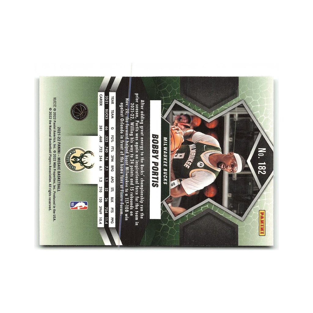 Bobby Portis 2021 Panini Mosaic #182 Milwaukee Bucks Basketball Card NM