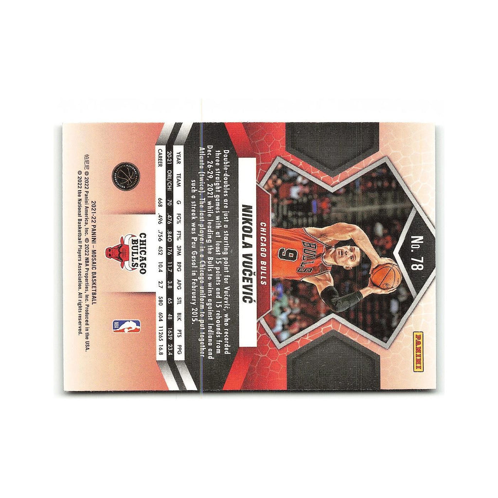 Nikola Vucevic 2021 Panini Mosaic #78 Chicago Bulls Basketball Card NM