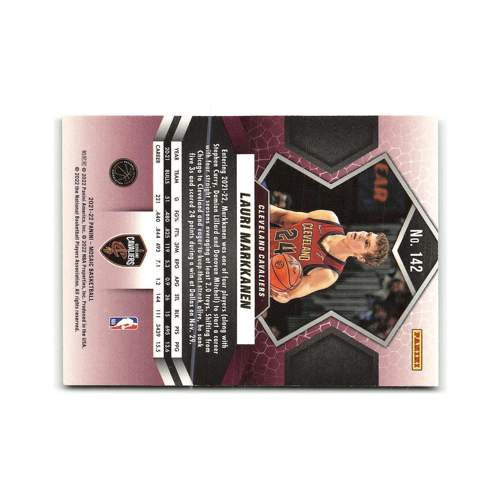 Lauri Markkanen 2021 Panini Mosaic #142 Cleveland Cavaliers Basketball Card NM