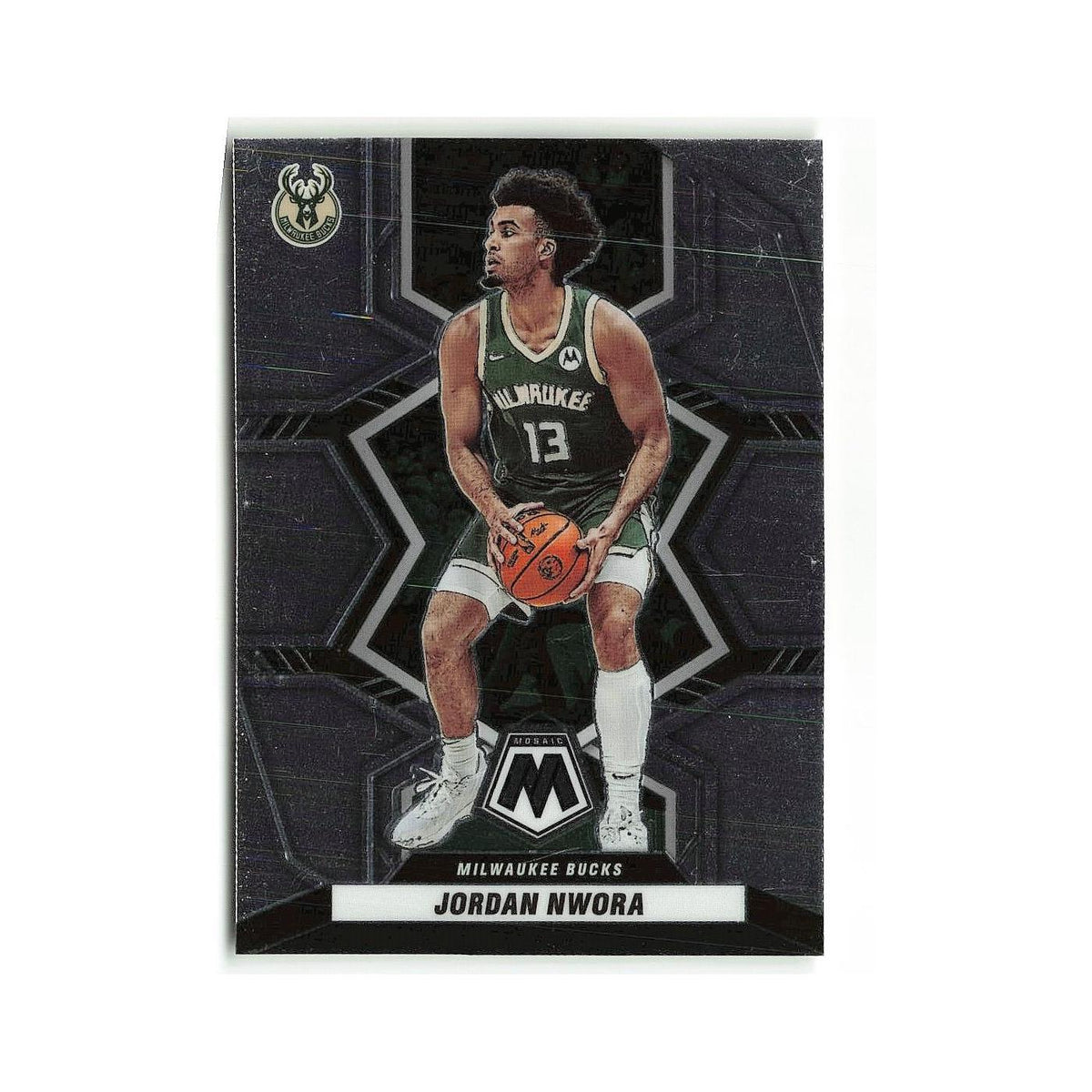 Jordan Nwora 2021 Panini Mosaic #47 Milwaukee Bucks Basketball Card NM