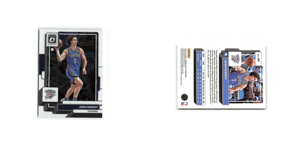 Josh Giddey 2022 Donruss Optic #43 Oklahoma City Thunder Basketball Card NM