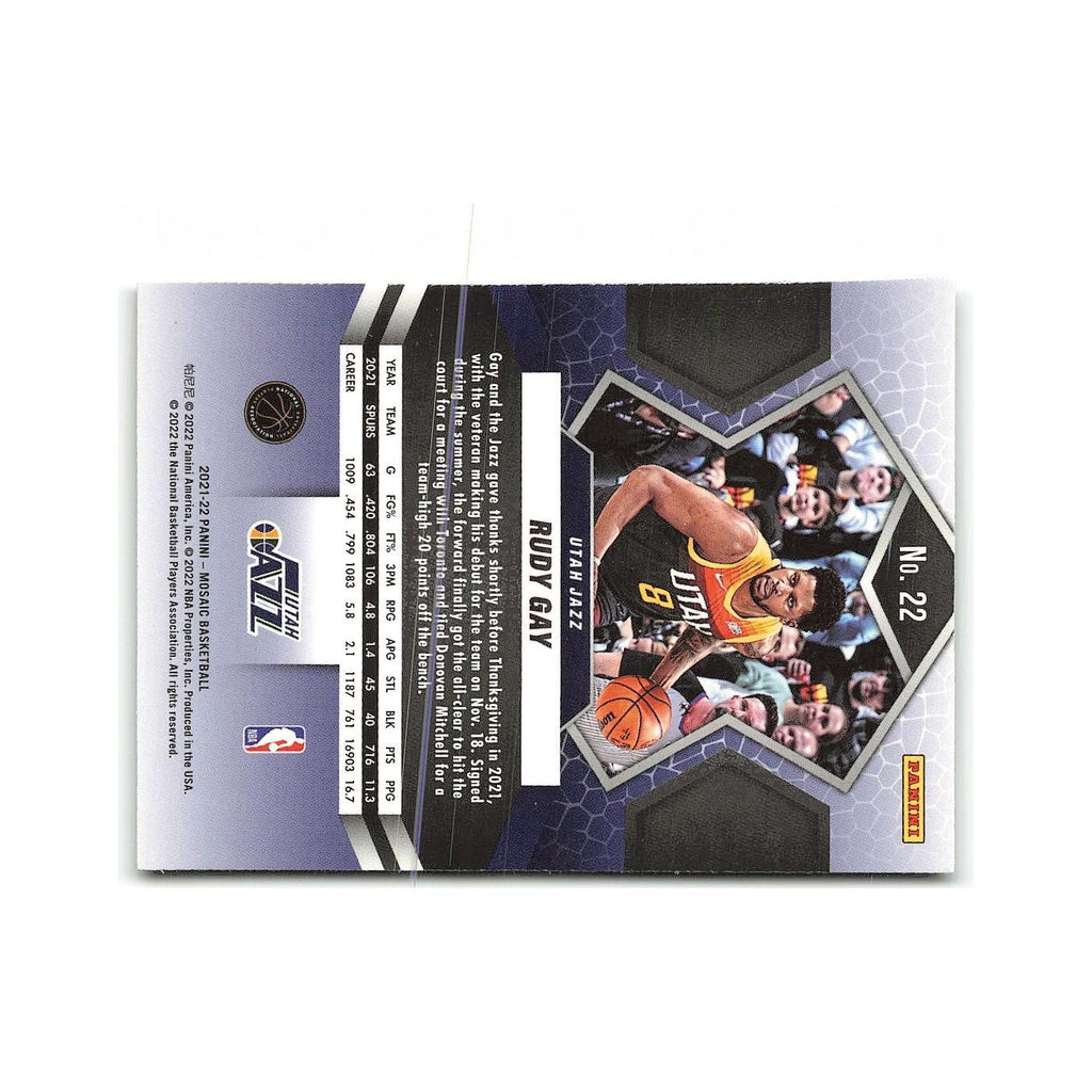 Rudy Gay 2021 Panini Mosaic #22 Utah Jazz Basketball Card NM