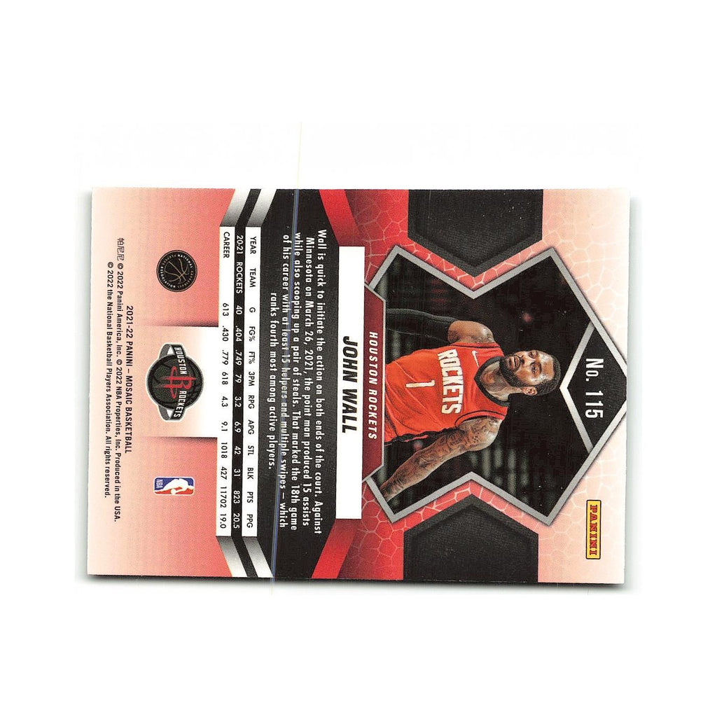 John Wall 2021 Panini Mosaic #115 Houston Rockets Basketball Card NM