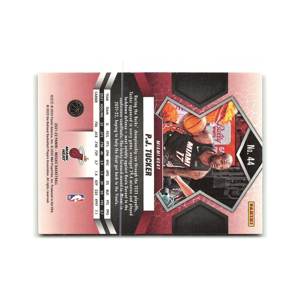 P.J. Tucker 2021 Panini Mosaic #44 Miami Heat Basketball Card NM