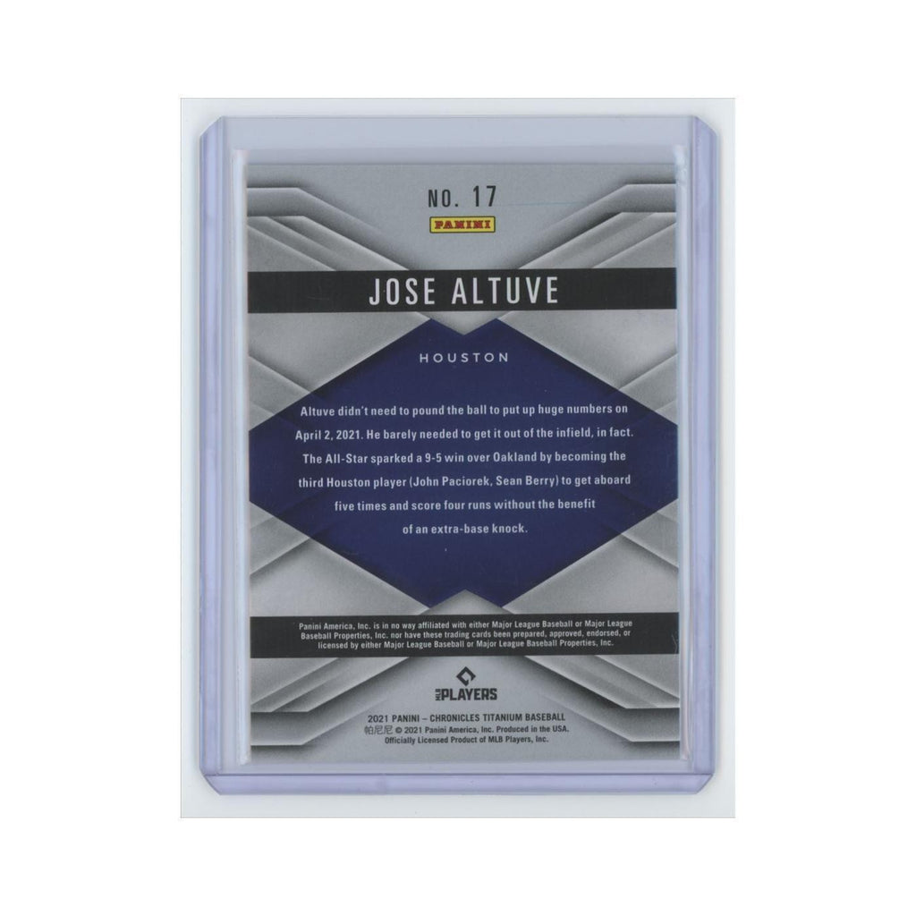 Jose Altuve 2021 Panini Chronicles Titanium #17 Houston Astros Baseball Card NM