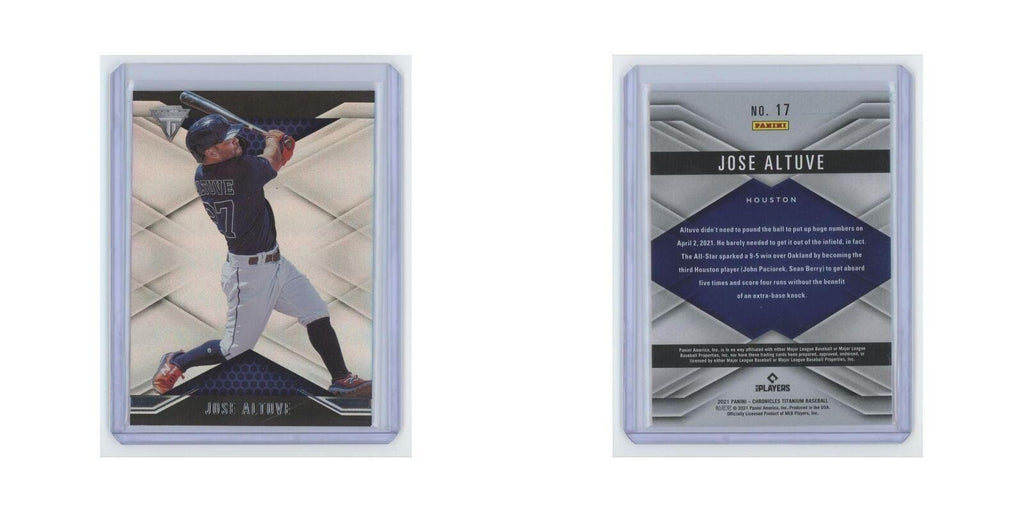 Jose Altuve 2021 Panini Chronicles Titanium #17 Houston Astros Baseball Card NM