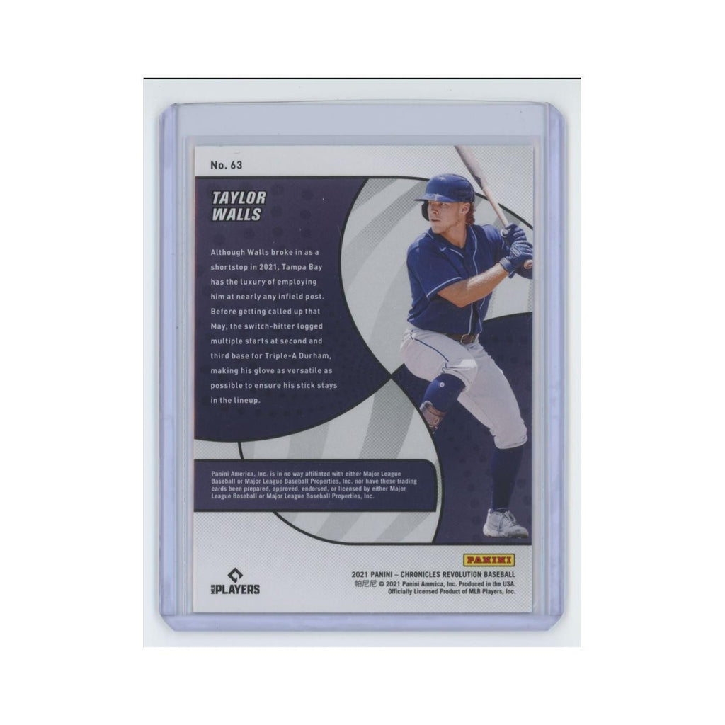 Taylor Walls Rookie 2021 Panini Chronicles Revolution #63 Tampa Bay Rays NM