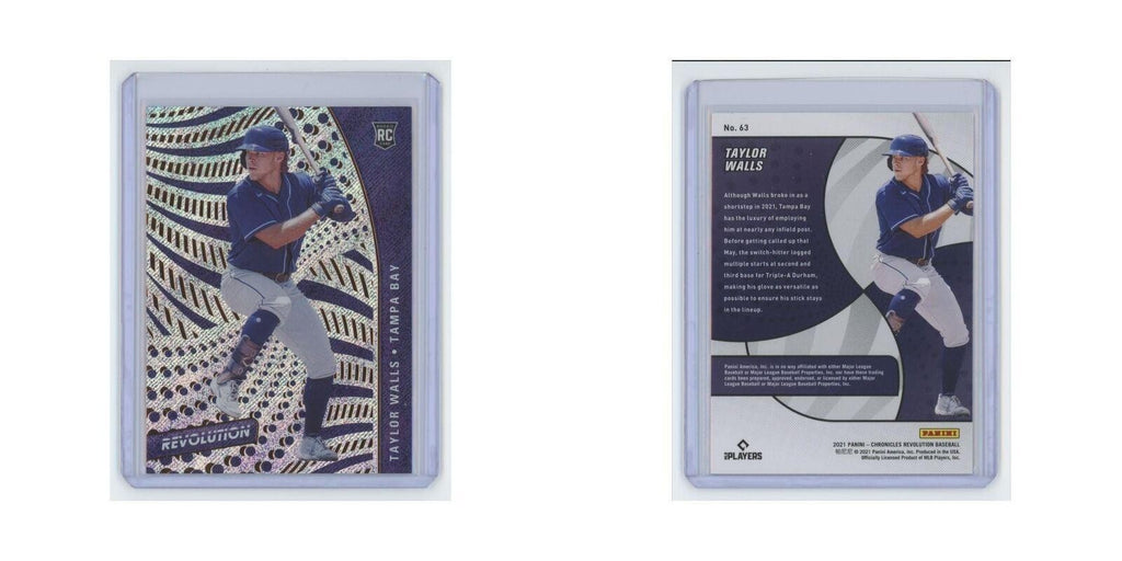 Taylor Walls Rookie 2021 Panini Chronicles Revolution #63 Tampa Bay Rays NM