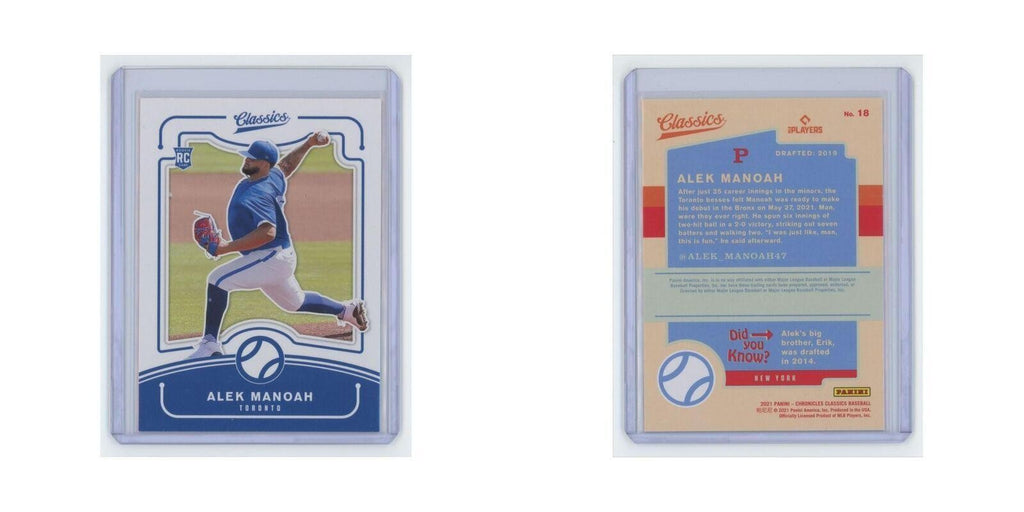 Alek Manoah Rookie 2021 Panini Chronicles Classics #18 Toronto Blue Jays NM