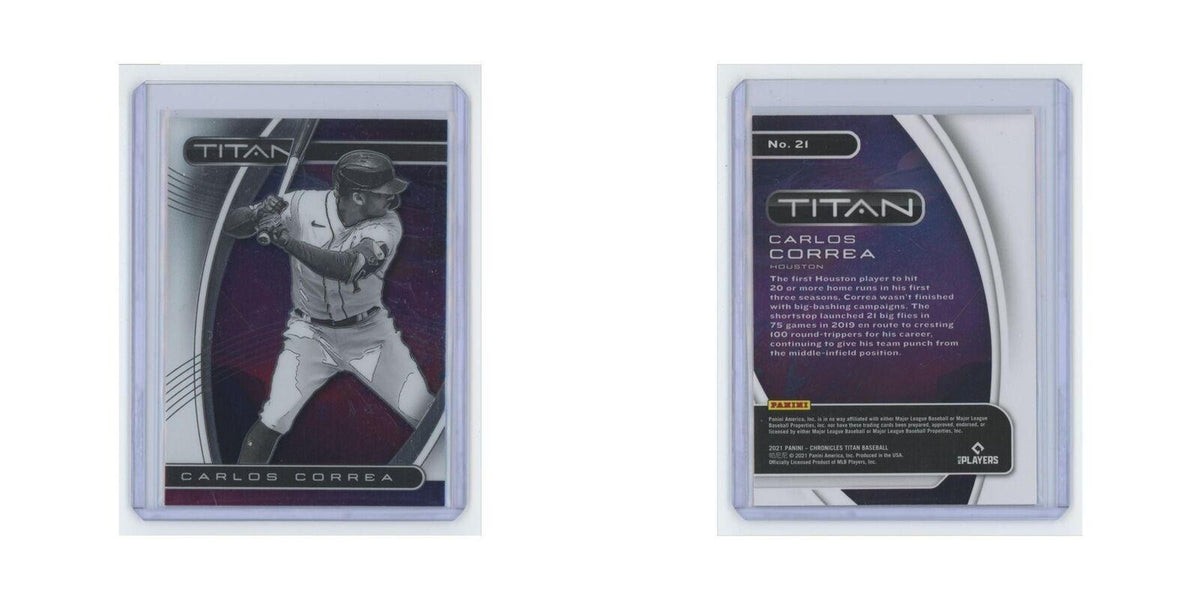 Carlos Correa 2021 Panini Chronicles Titan #21 Houston Astros Baseball Card NM