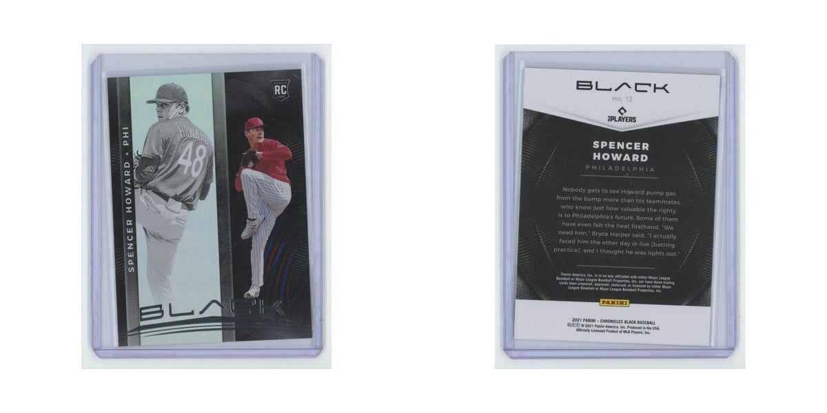 Spencer Howard Rookie 2021 Panini Chronicles Black #12 Philadelphia Phillies NM