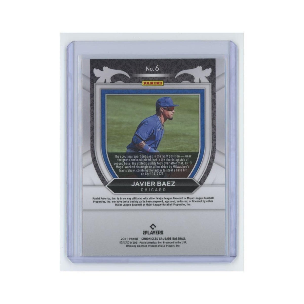 Javier Baez Rookie 2021 Panini Chronicles Crusade #6 Chicago Cubs NM