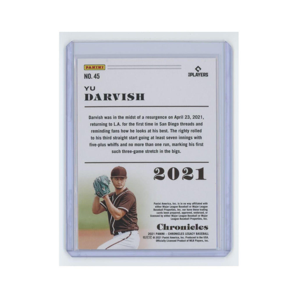 Yu Darvish 2021 Panini Chronicles Legacy #45 San Diego Padres Baseball Card NM