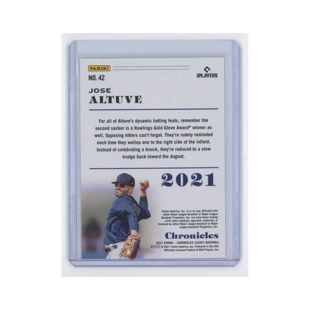 Jose Altuve 2021 Panini Chronicles Legacy #42 Houston Astros Baseball Card NM