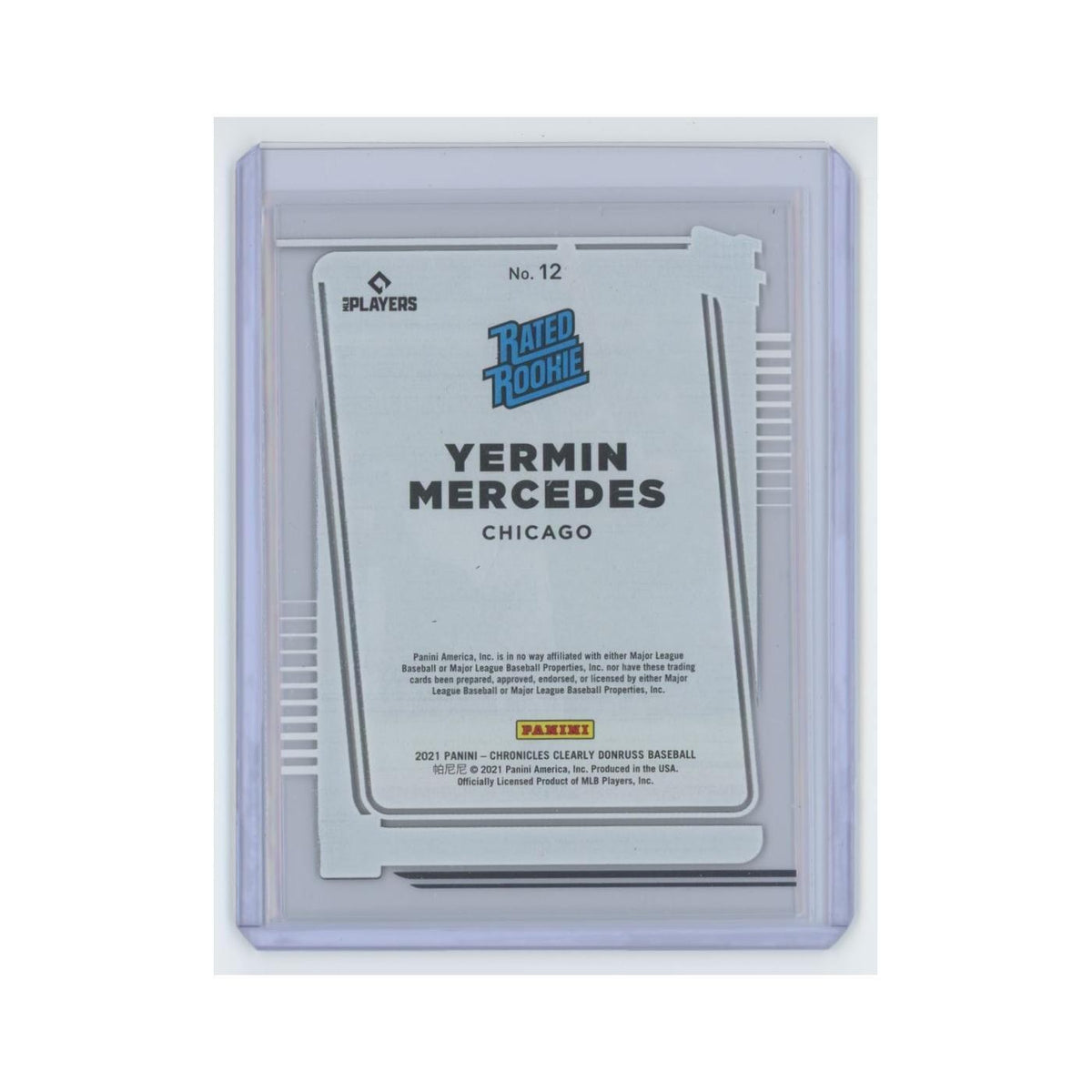 Yermin Mercedes Rookie 2021 Donruss Clearly #12 Chicago White Sox NM