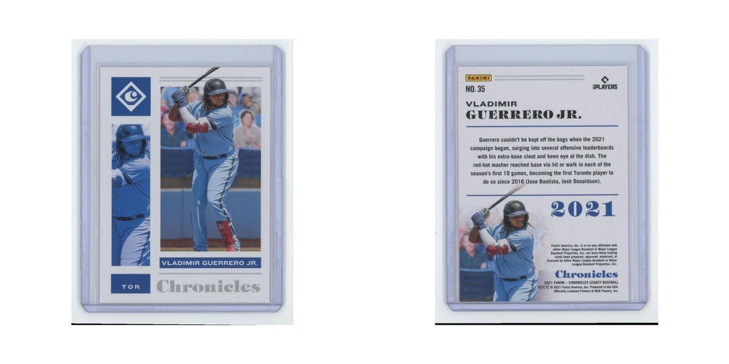 Vladimir Guerrero Jr. 2021 Panini Chronicles Legacy #35 Toronto Blue Jays NM