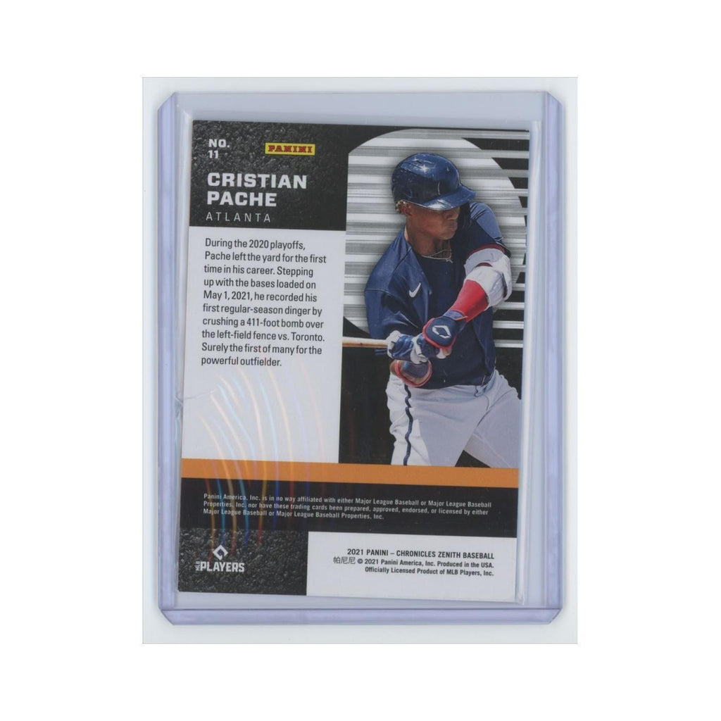 Cristian Pache Rookie 2021 Panini Chronicles Zenith #11 Atlanta Braves NM