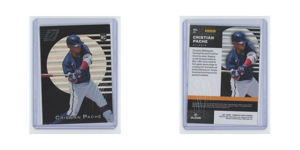 Cristian Pache Rookie 2021 Panini Chronicles Zenith #11 Atlanta Braves NM