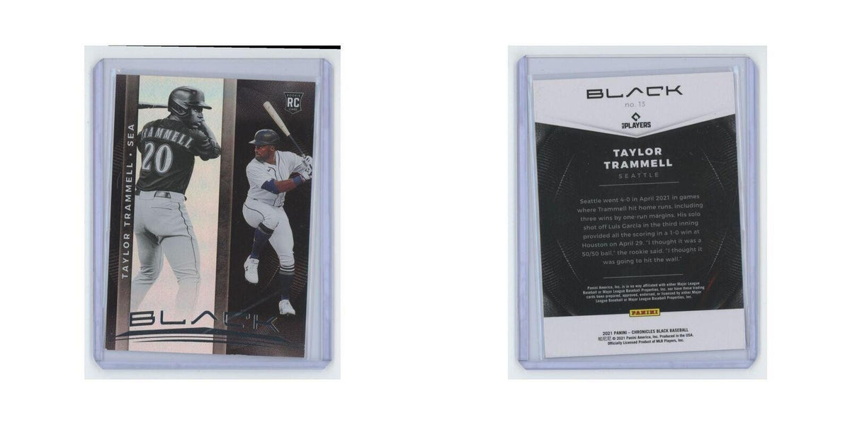 Taylor Trammell Rookie 2021 Panini Chronicles Black #13 Seattle Mariners NM