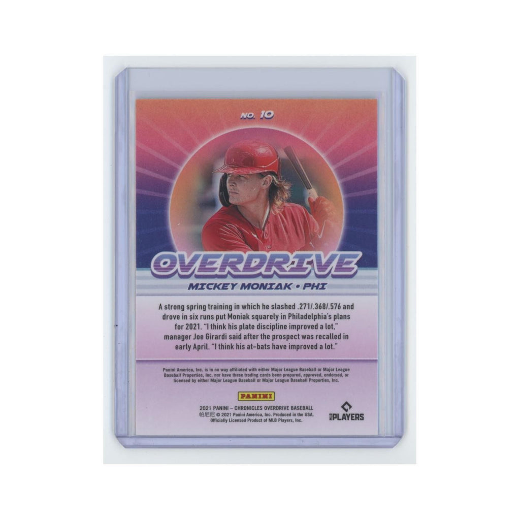 Mickey Moniak Rookie 2021 Panini Chronicles Overdrive #10 Phillies NM