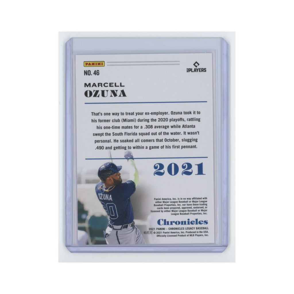 Marcell Ozuna 2021 Panini Chronicles Legacy #46 Atlanta Braves Baseball Card NM